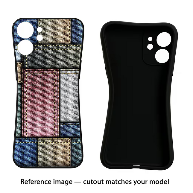 Multicolor Jeans Vivo Y16 Black Soft Case Back Cover by Casekaro