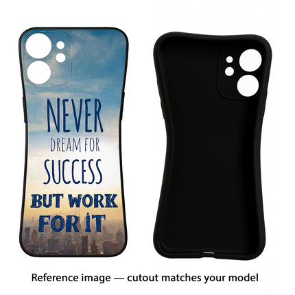 Never Dream For Success But Work For It Nothing Phone 3A Black Soft Case Back Cover by Casekaro