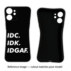 Idc Idk Idgaf Redmi K50i Black Soft Case Back Cover by Casekaro