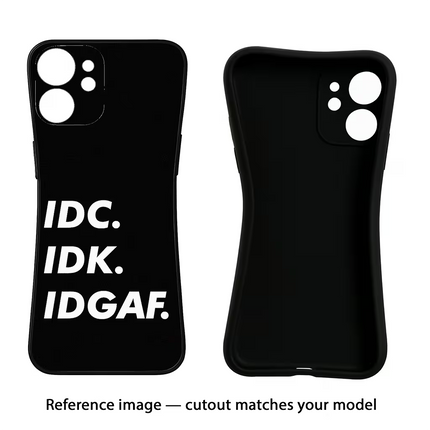 Idc Idk Idgaf Realme X7 Black Soft Case Back Cover by Casekaro