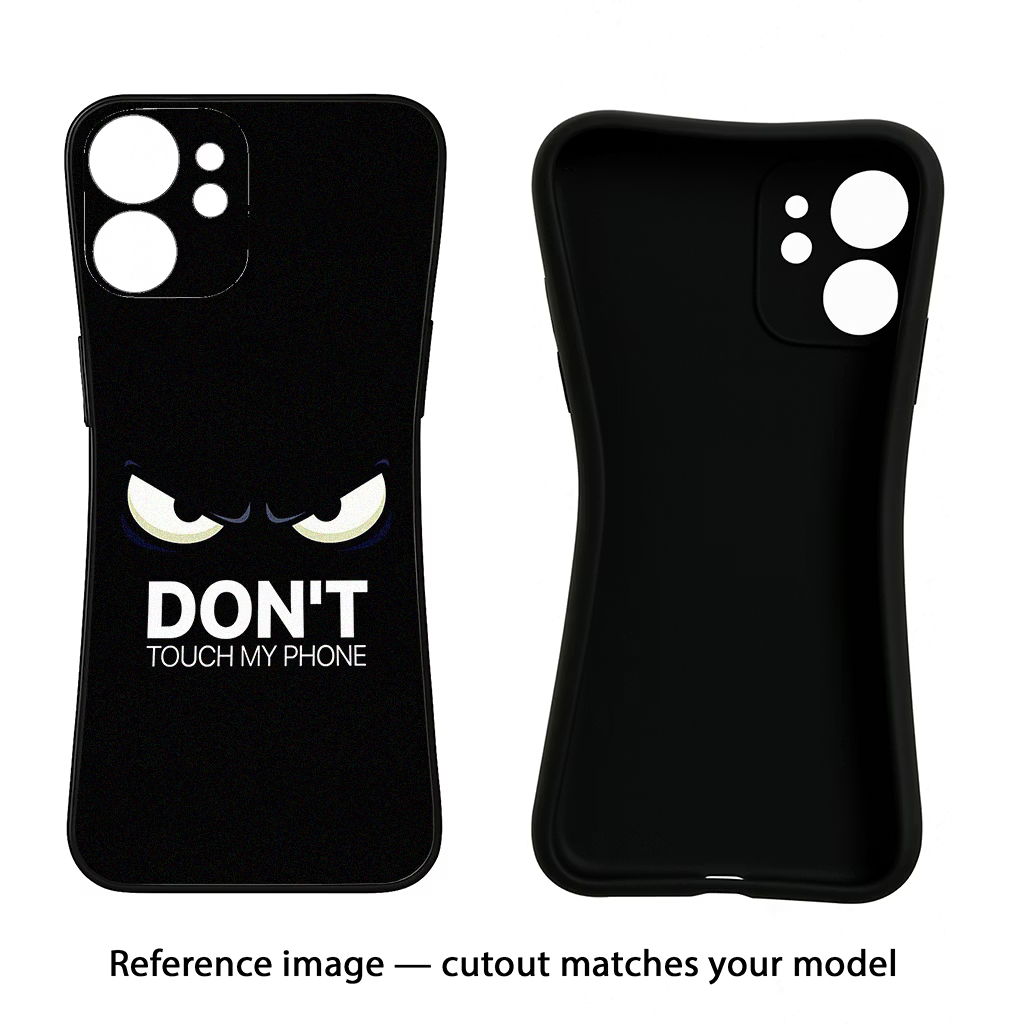Don'T Touch My Phone Redmi Note 14 5G Black Soft Case Back Cover by Casekaro