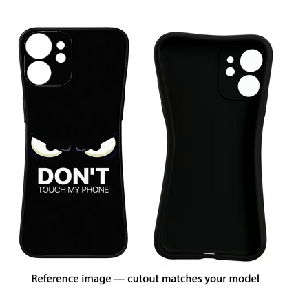 Don'T Touch My Phone Vivo Y16 Black Soft Case Back Cover by Casekaro