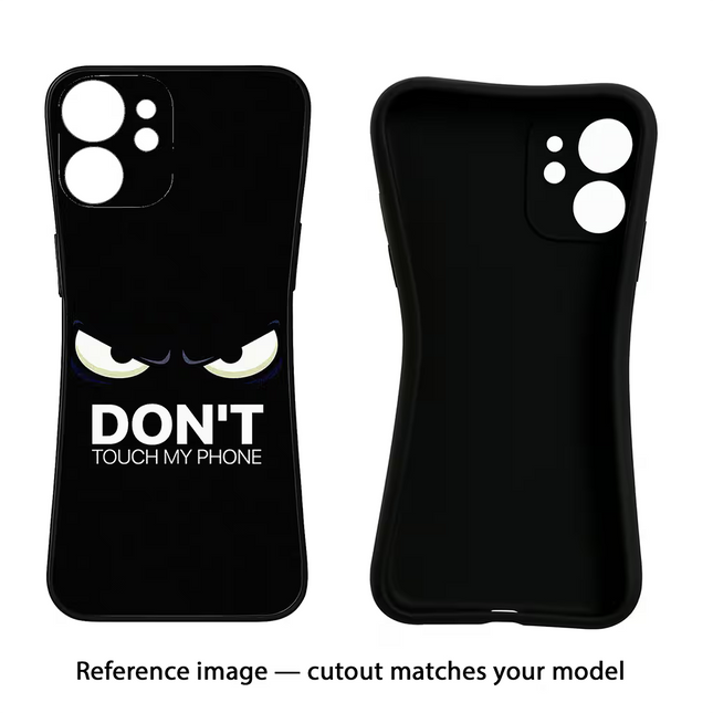 Don'T Touch My Phone iPhone 16e Black Soft Case Back Cover by Casekaro
