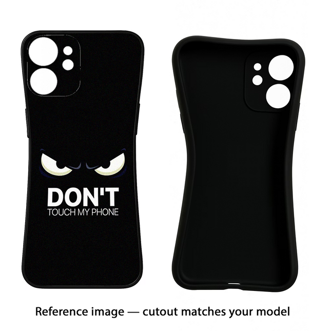 Don'T Touch My Phone Moto Edge 40 Neo Black Soft Case Back Cover by Casekaro