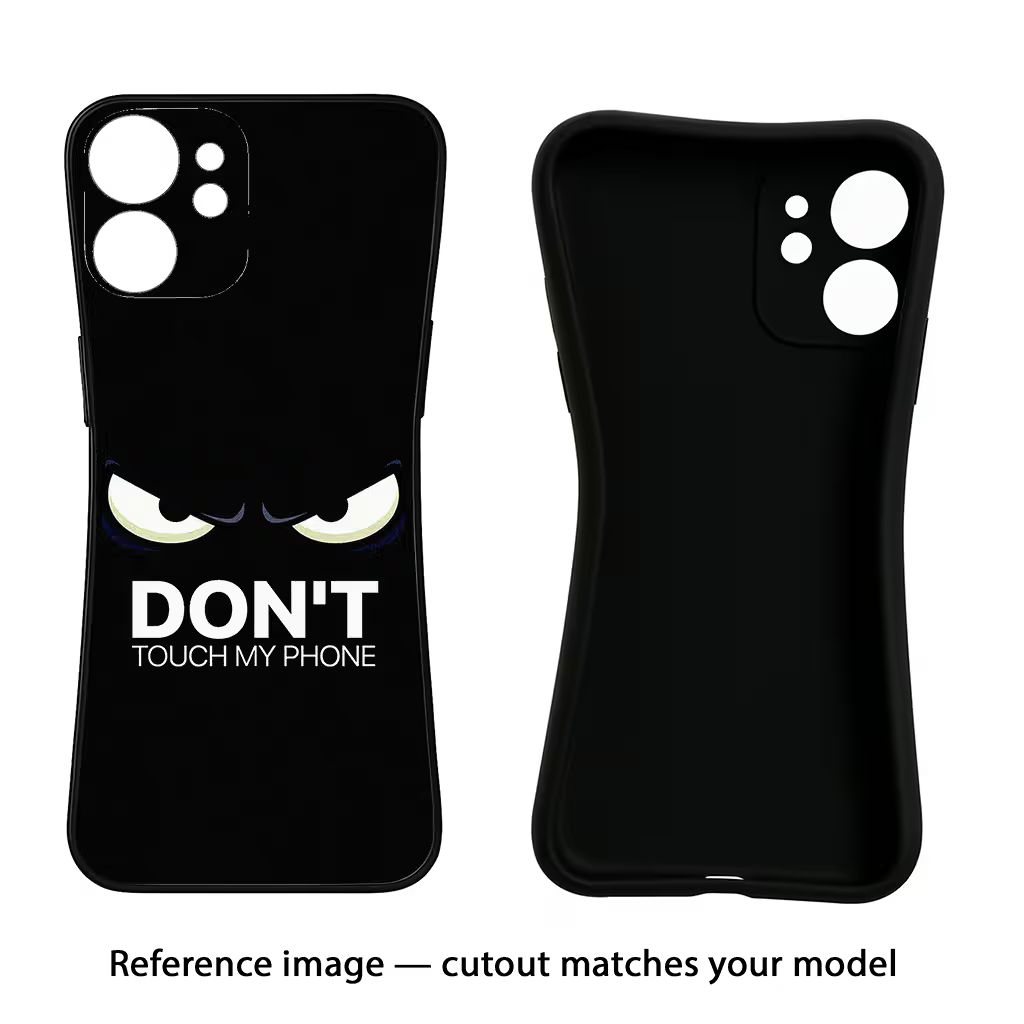Don'T Touch My Phone Poco F5 5G Black Soft Case Back Cover by Casekaro