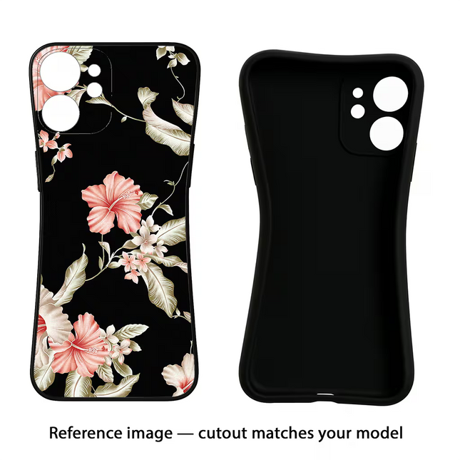 Flowers iPhone 16e Black Soft Case Back Cover by Casekaro