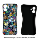 Space Abstract iPhone 13 Pro Black Soft Case Back Cover by Casekaro