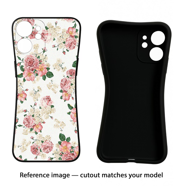 Flowers Moto Edge 60 Fusion Black Soft Case Back Cover by Casekaro