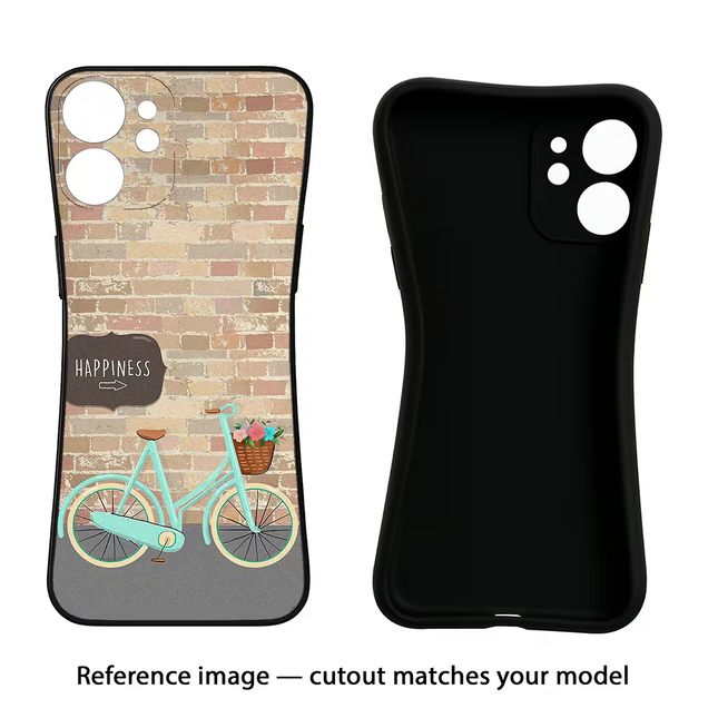 Happiness Artwork Oppo Reno12 5G Black Soft Case Back Cover by Casekaro