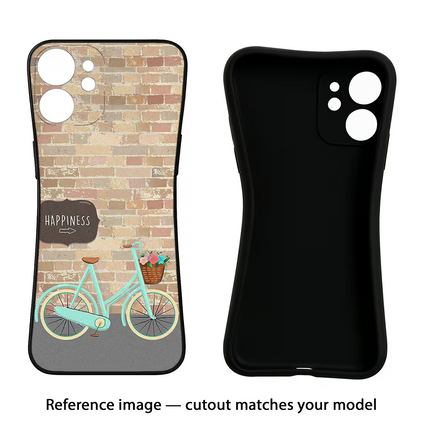 Happiness Artwork iPhone 16e Black Soft Case Back Cover by Casekaro