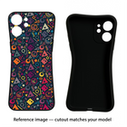 Geometric Abstract iPhone 17 Black Soft Case Back Cover by Casekaro