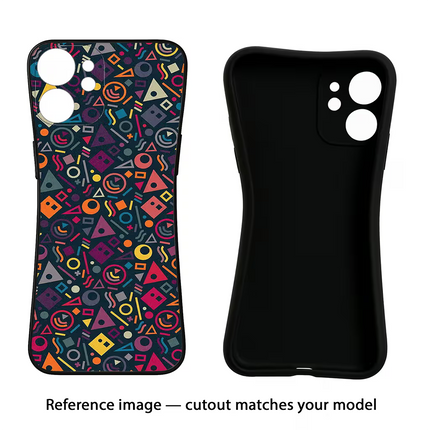 Geometric Abstract Poco X3/X3 Pro Black Soft Case Back Cover by Casekaro