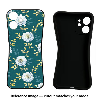Flowers iPhone 16e Black Soft Case Back Cover by Casekaro