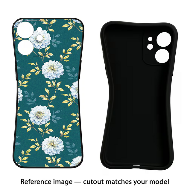 Flowers Vivo Y16 Black Soft Case Back Cover by Casekaro