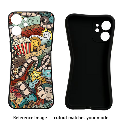 Cinema Abstract iPhone 16e Black Soft Case Back Cover by Casekaro