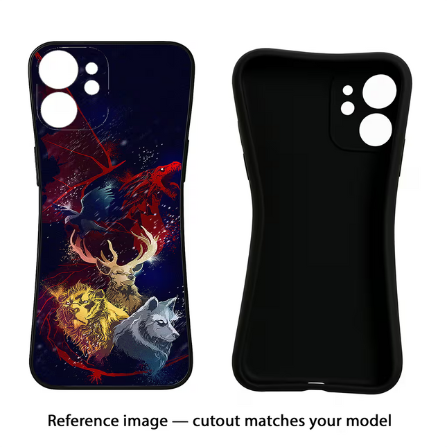 Game Of Thrones Oppo Reno12 5G Black Soft Case Back Cover by Casekaro