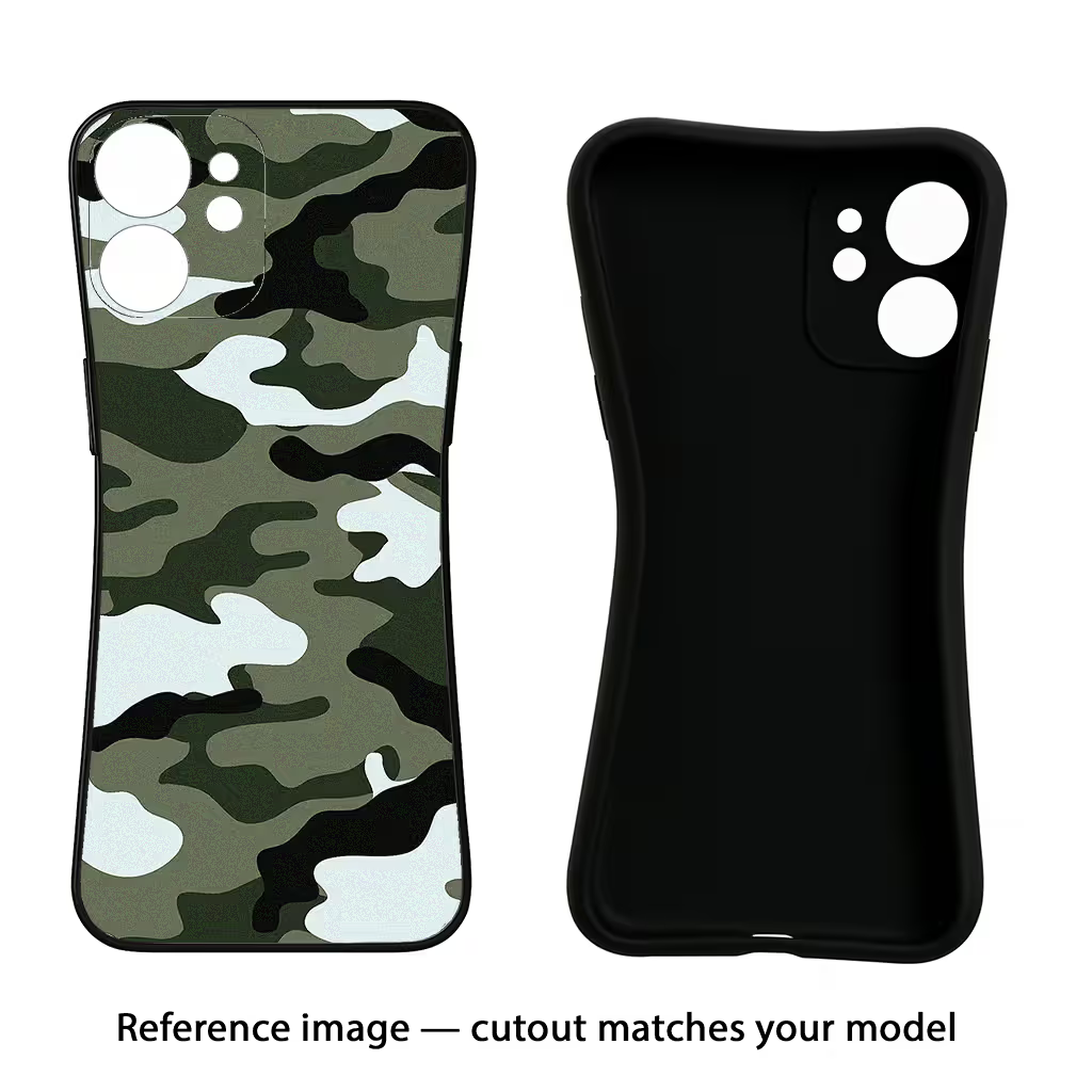 Camouflage Samsung S23 Plus Black Soft Case Back Cover by Casekaro