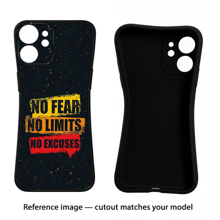No Fear No Limits No Excuse Moto Edge 40 Neo Black Soft Case Back Cover by Casekaro