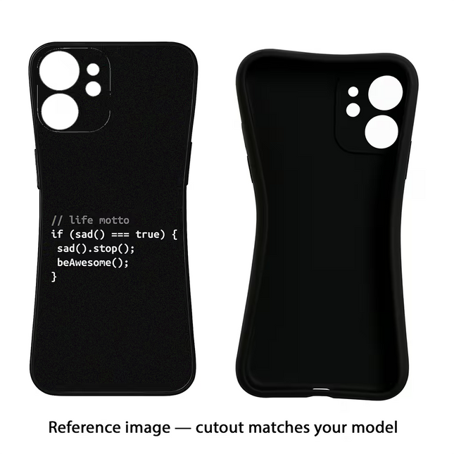 Life Motto Code iPhone 16e Black Soft Case Back Cover by Casekaro