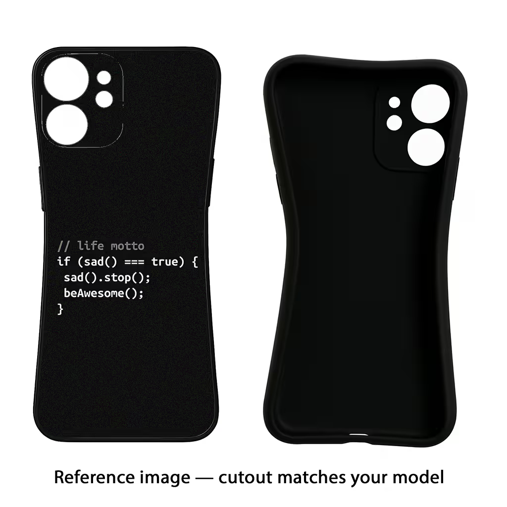 Life Motto Code Redmi 12 5G Black Soft Case Back Cover by Casekaro