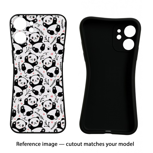 Cute Panda Moto Edge 60 Fusion Black Soft Case Back Cover by Casekaro
