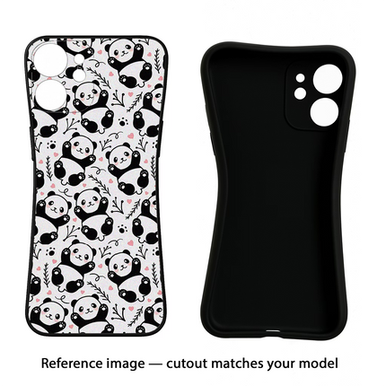 Cute Panda Moto Edge 40 Neo Black Soft Case Back Cover by Casekaro