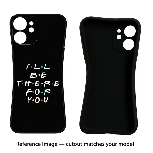 I'll Be There For You iPhone 16e Black Soft Case Back Cover by Casekaro