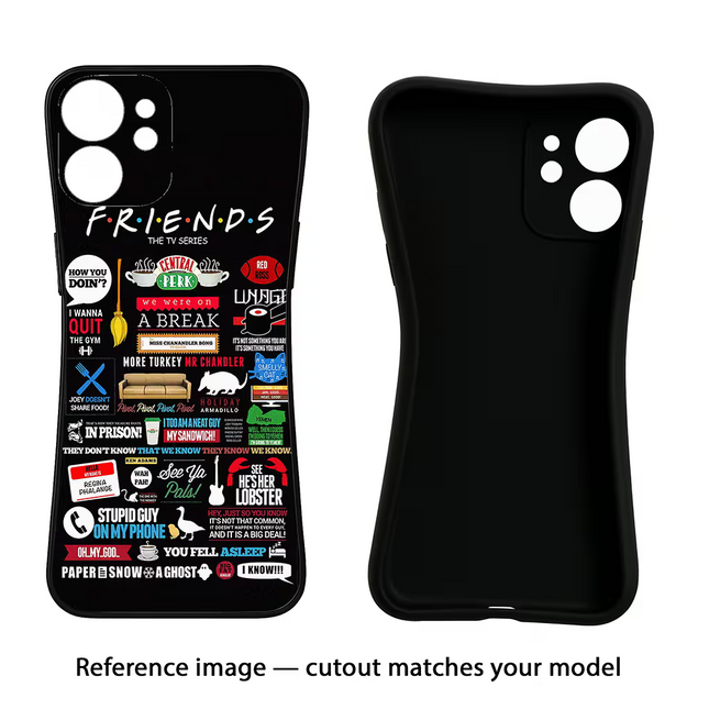 FRIENDS Redmi Note 12 Pro+ 5G Black Soft Case Back Cover by Casekaro