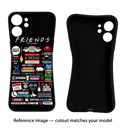FRIENDS iPhone 8 Black Soft Case Back Cover by Casekaro