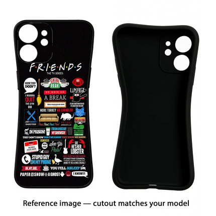 FRIENDS iPhone 12 Pro Black Soft Case Back Cover by Casekaro