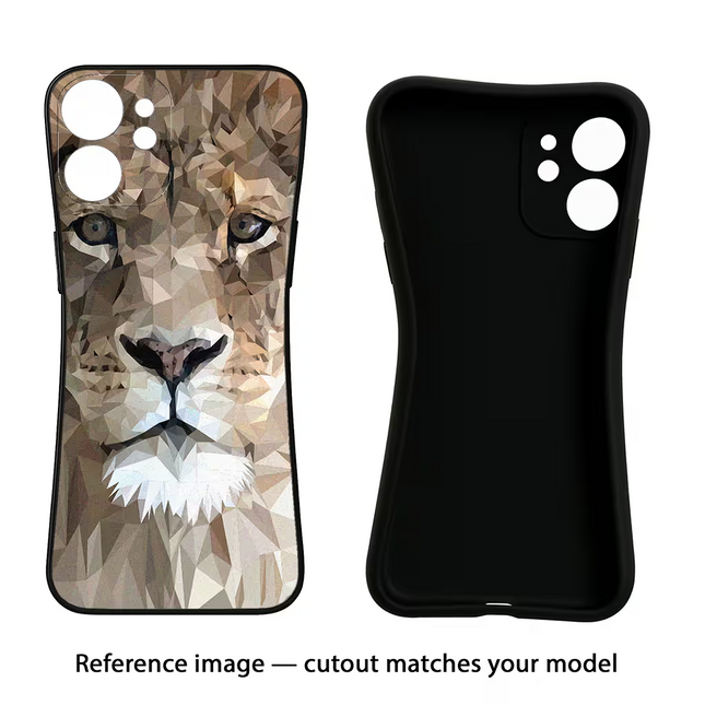 Lion Art Vivo Y16 Black Soft Case Back Cover by Casekaro
