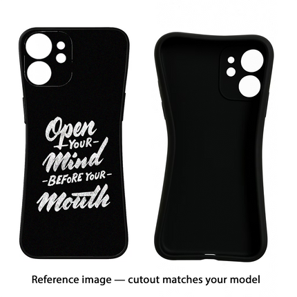 Open Your Mind Before Your Mouth Redmi Note 13 5G Black Soft Case Back Cover by Casekaro