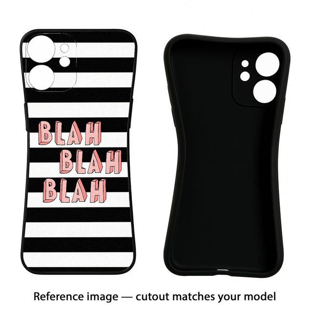Blah Blah Blah Realme 12x 5G Black Soft Case Back Cover by Casekaro
