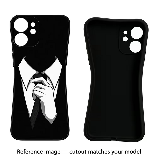 Black Tie Oppo Reno12 5G Black Soft Case Back Cover by Casekaro