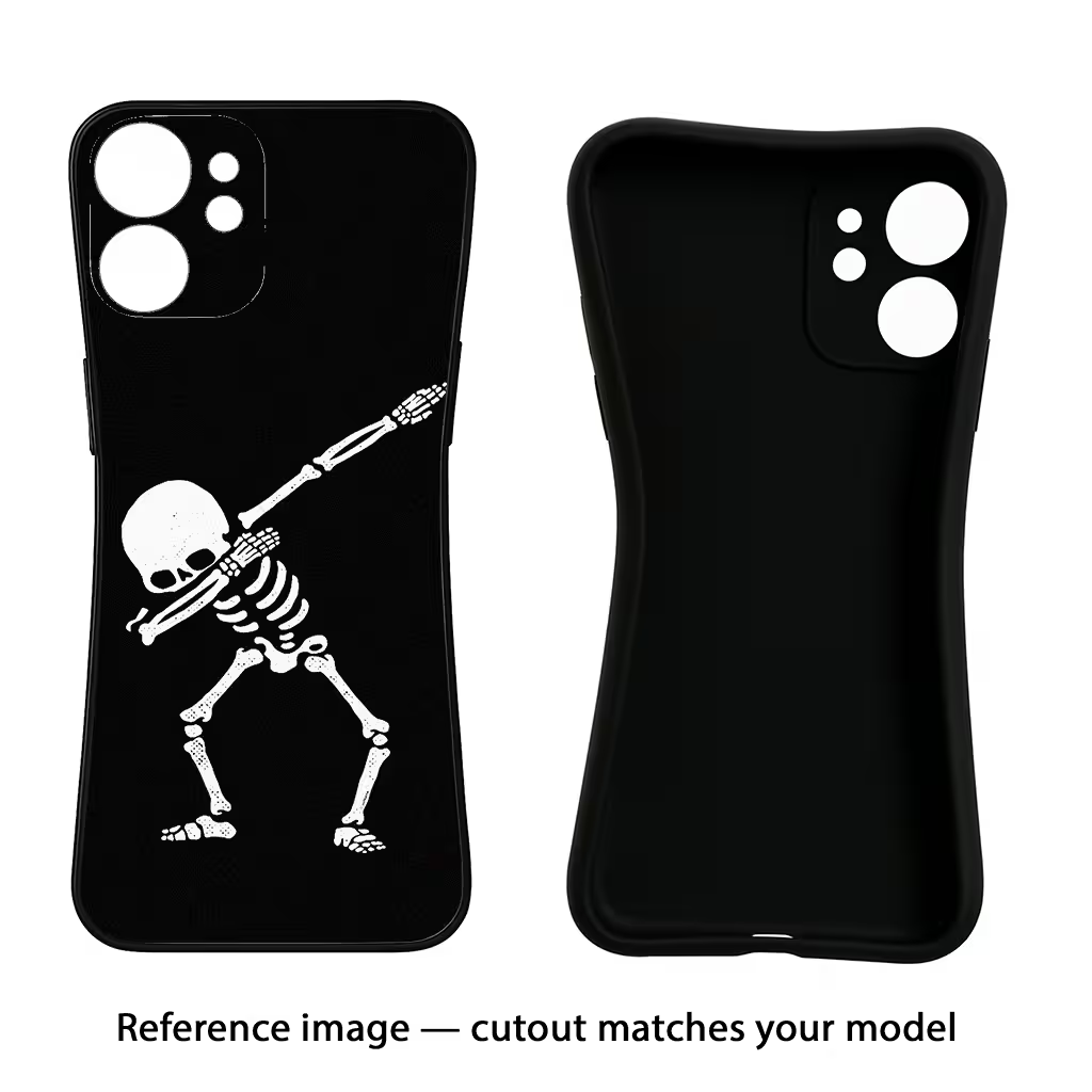 Dabbing Skeleton Art Samsung A15 5G Black Soft Case Back Cover by Casekaro