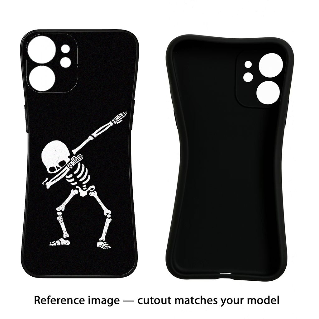 Dabbing Skeleton Art Samsung S25 Black Soft Case Back Cover by Casekaro
