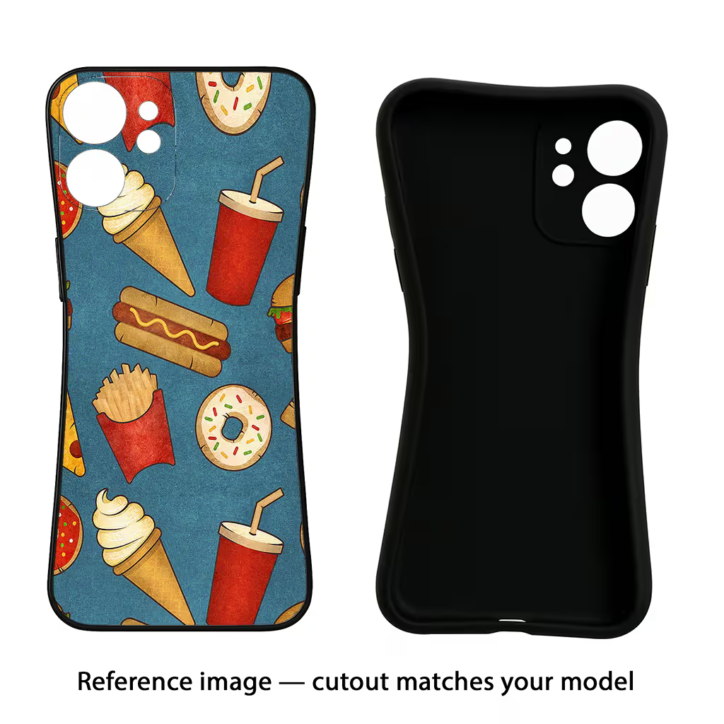 Foodie Samsung S25 Plus Black Soft Case Back Cover by Casekaro