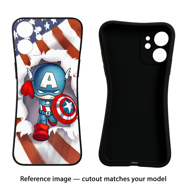 Captain America Oppo Reno12 5G Black Soft Case Back Cover by Casekaro
