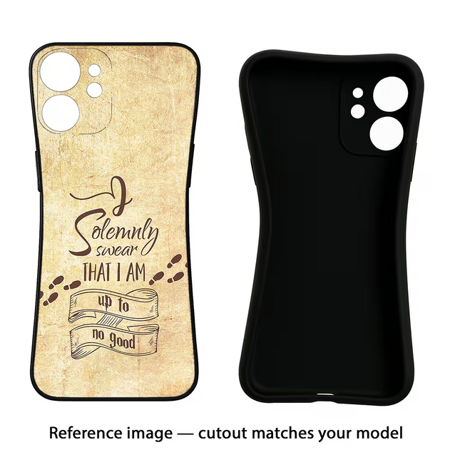 I Solemnly swear that i up to no good Oppo Reno11 Pro 5G Black Soft Case Back Cover by Casekaro