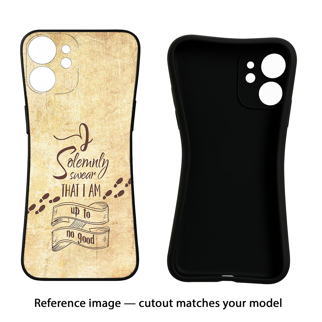 I Solemnly swear that i up to no good Moto Edge 50 Pro 5G Black Soft Case Back Cover by Casekaro