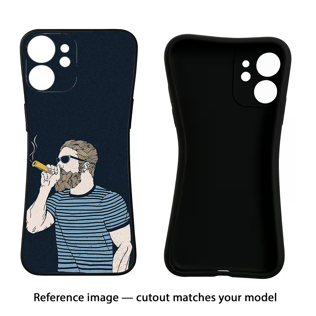 Smoking Vivo V30 5G Black Soft Case Back Cover by Casekaro