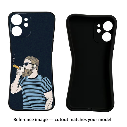 Smoking iPhone 16e Black Soft Case Back Cover by Casekaro