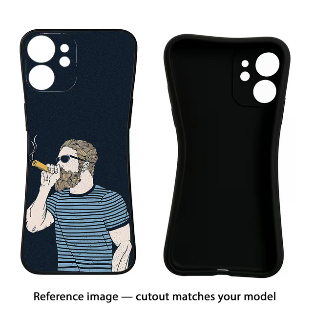 Smoking Oppo Reno12 5G Black Soft Case Back Cover by Casekaro
