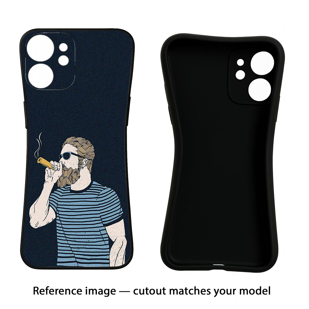 Smoking iPhone 14 Pro Black Soft Case Back Cover by Casekaro