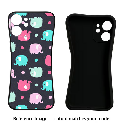 Elephants Mi 10i Black Soft Case Back Cover by Casekaro