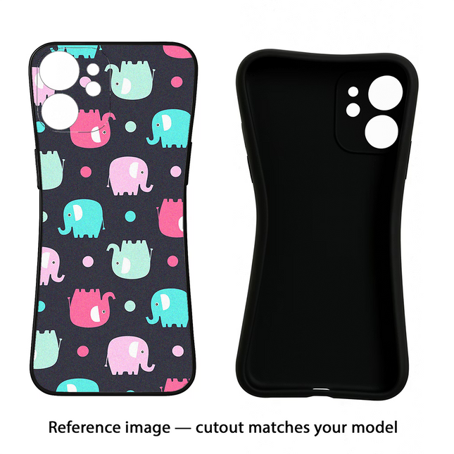 Elephants iPhone 13 Black Soft Case Back Cover by Casekaro