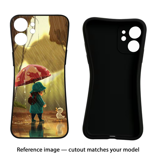 Rainy Day Realme 5 Pro Black Soft Case Back Cover by Casekaro