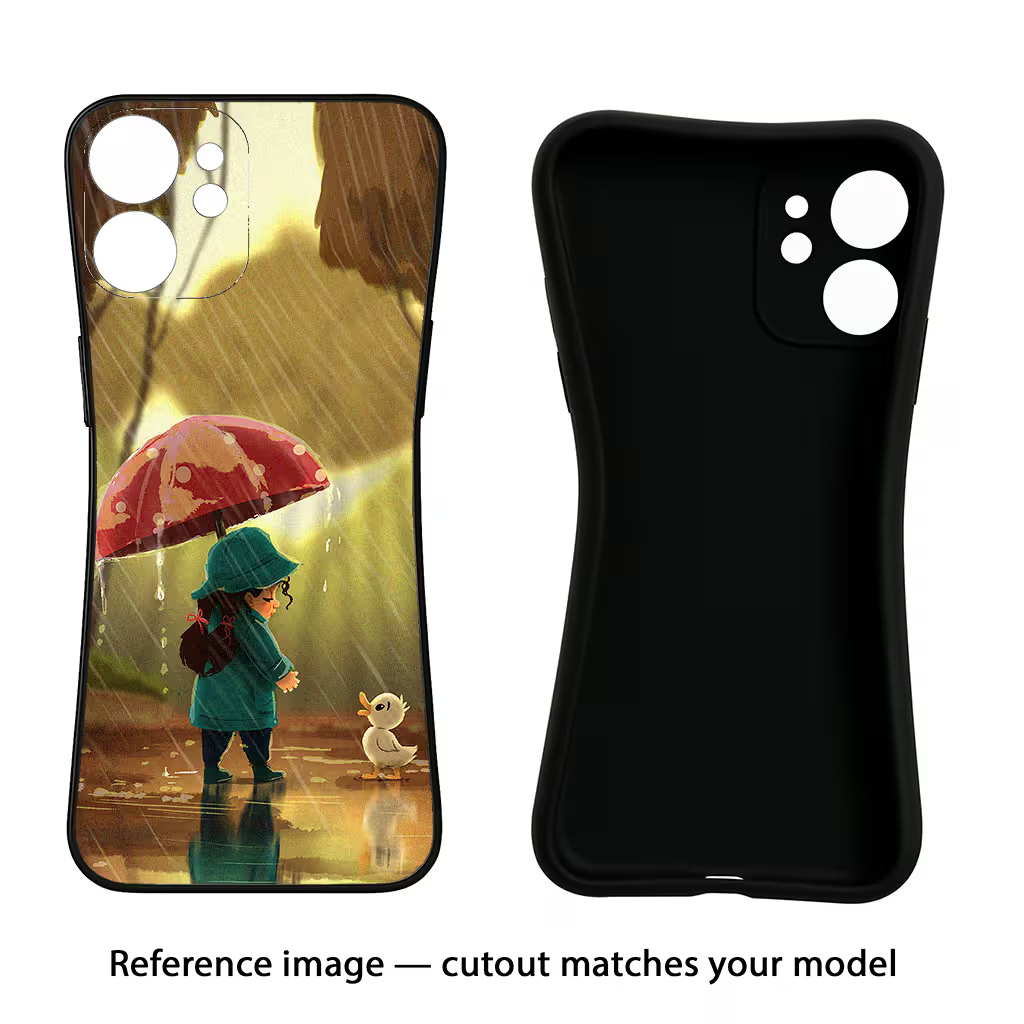 Rainy Day Redmi Note 11T 5G Black Soft Case Back Cover by Casekaro