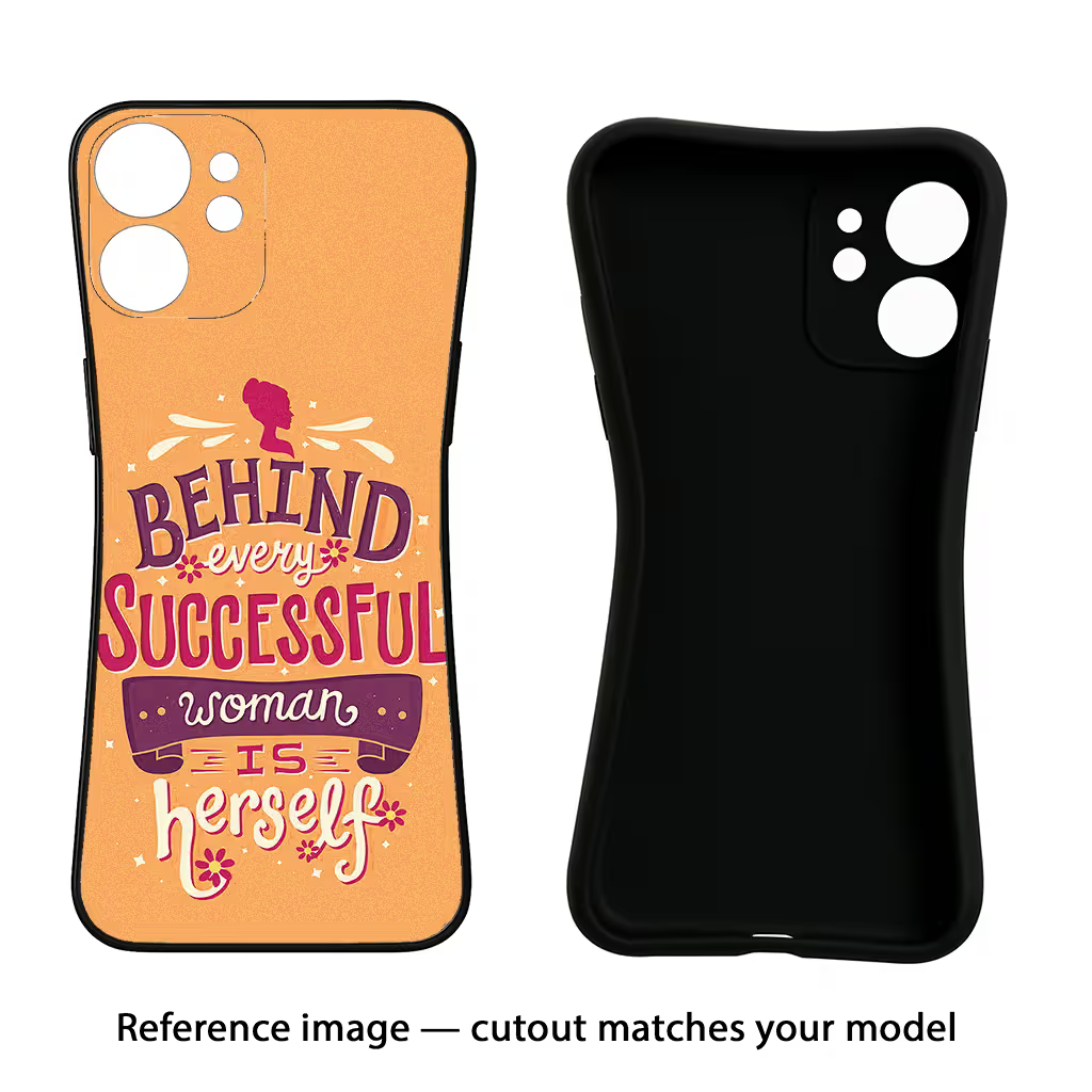 Behind Every Successful Woman There Is Herself Samsung A25 5G Black Soft Case Back Cover by Casekaro