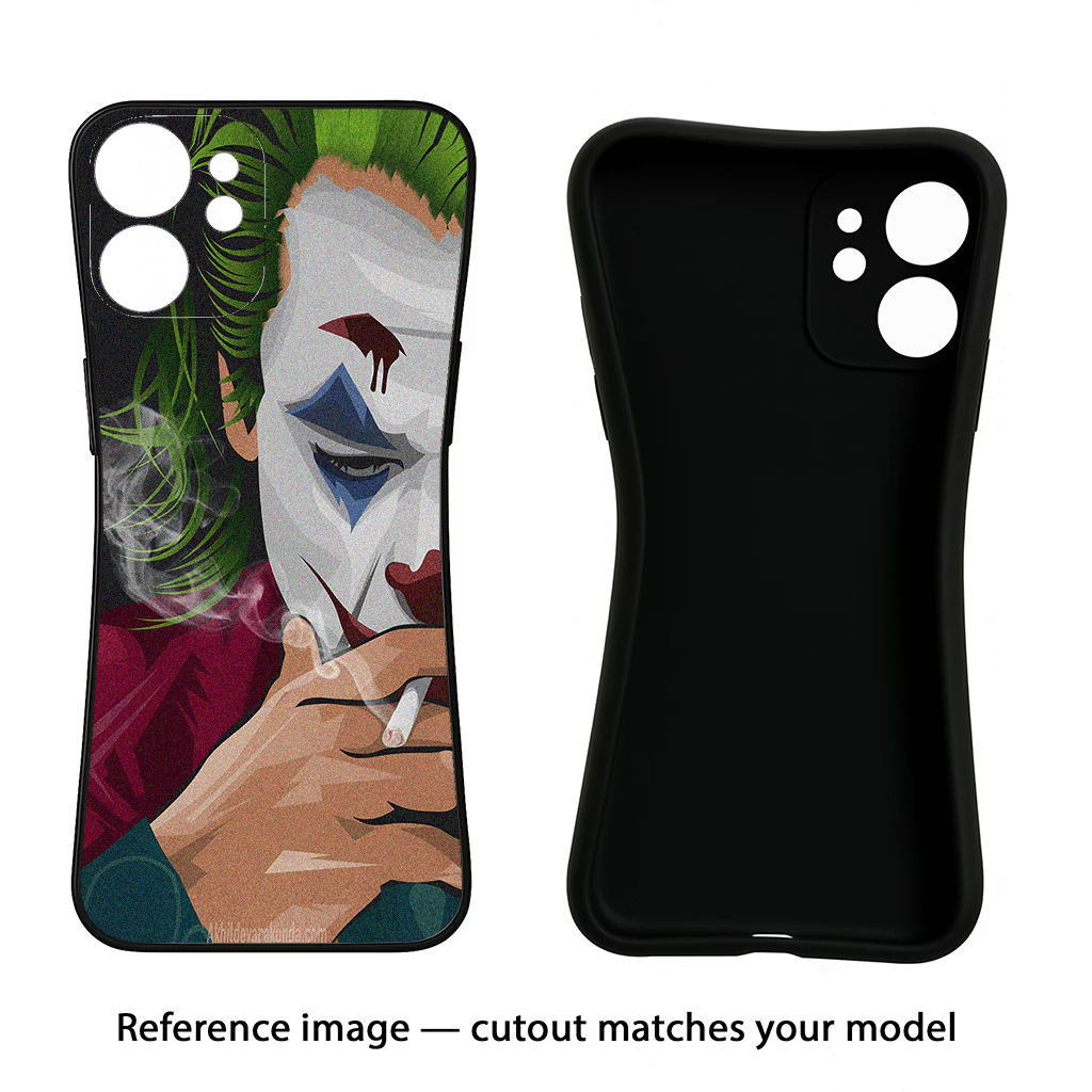 Joker Smoking iPhone 15 Pro Black Soft Case Back Cover by Casekaro